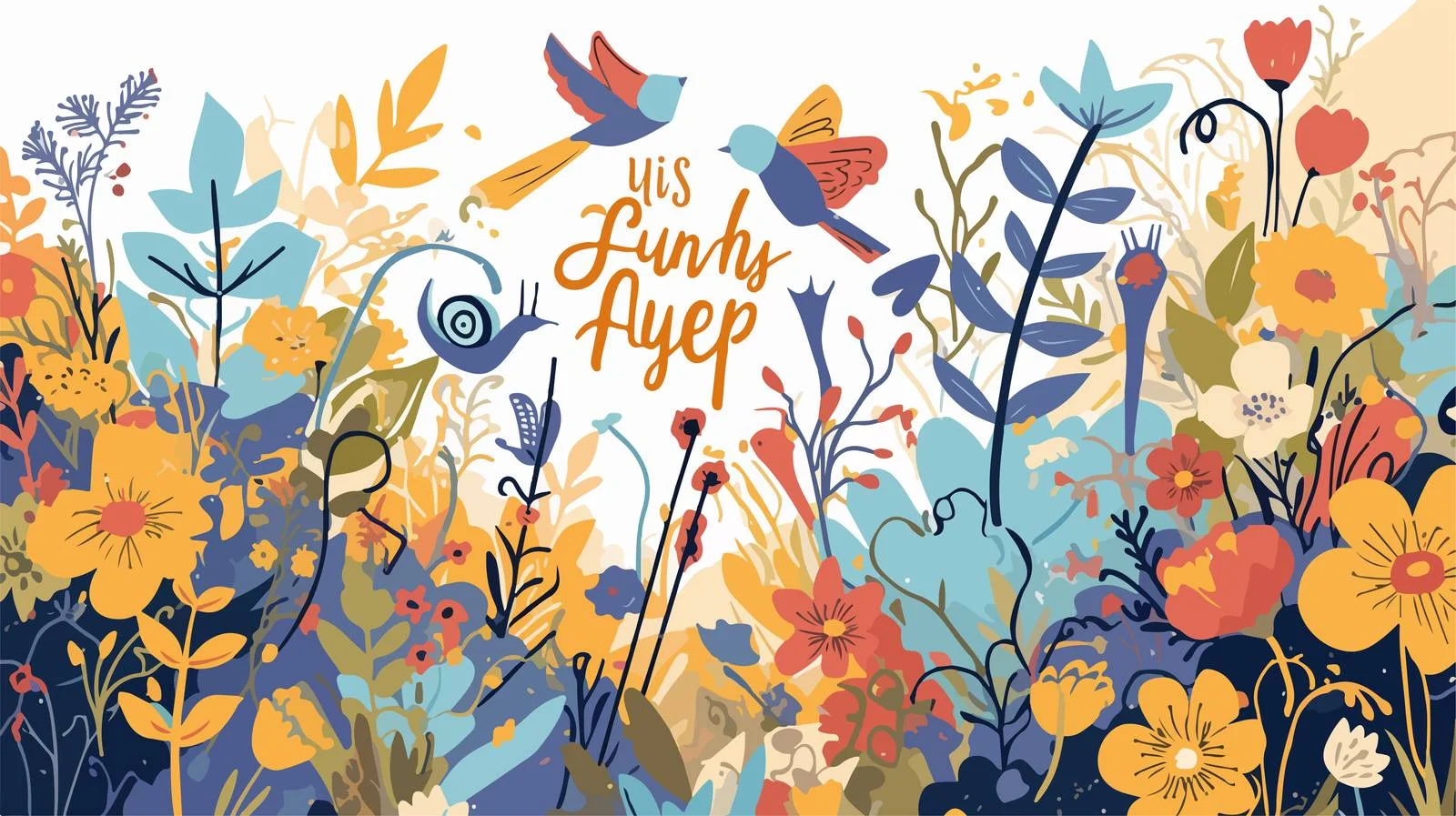 Elegant Spring Is Blooming Postcard Design — free download from Dotvec