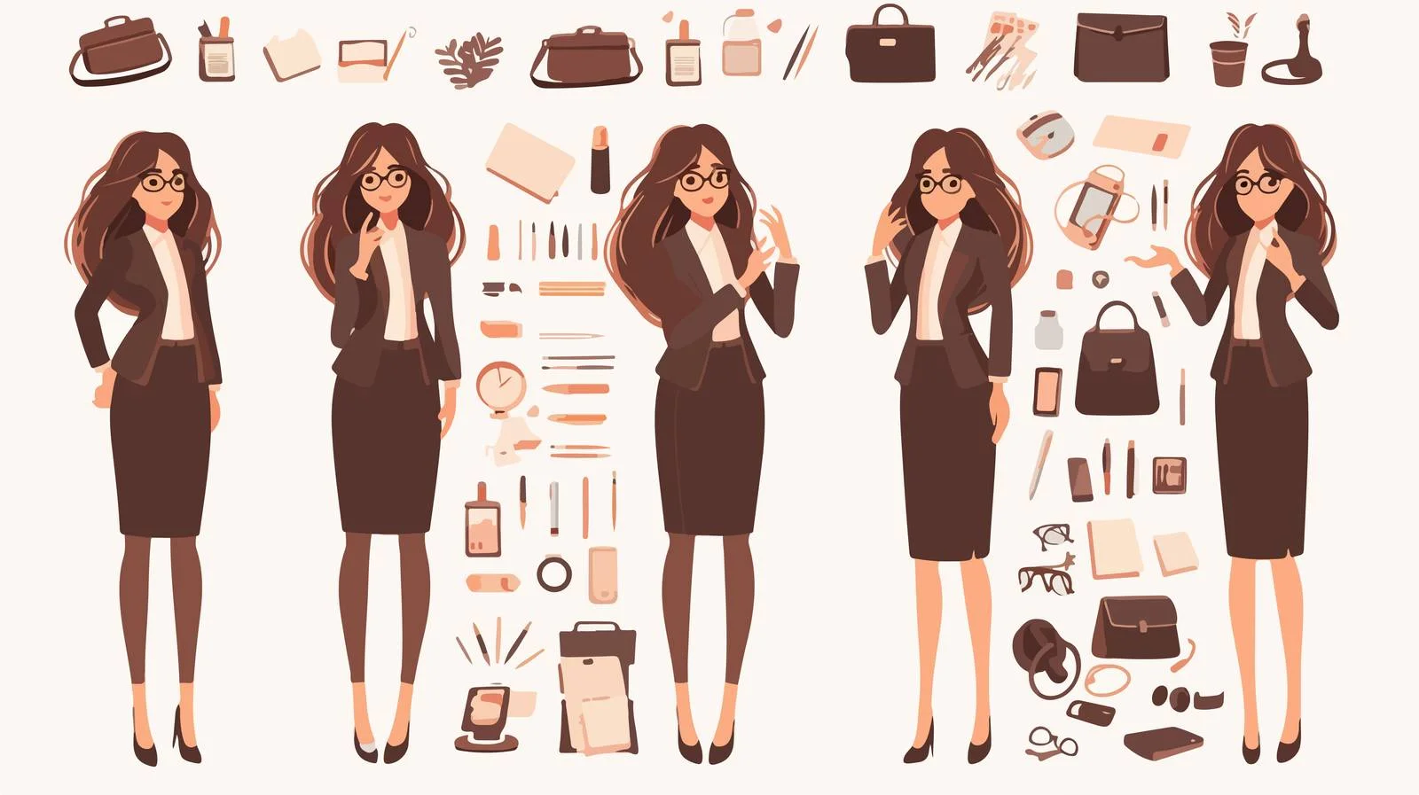 Design Your Own Secretary Woman Collection — free download from Dotvec