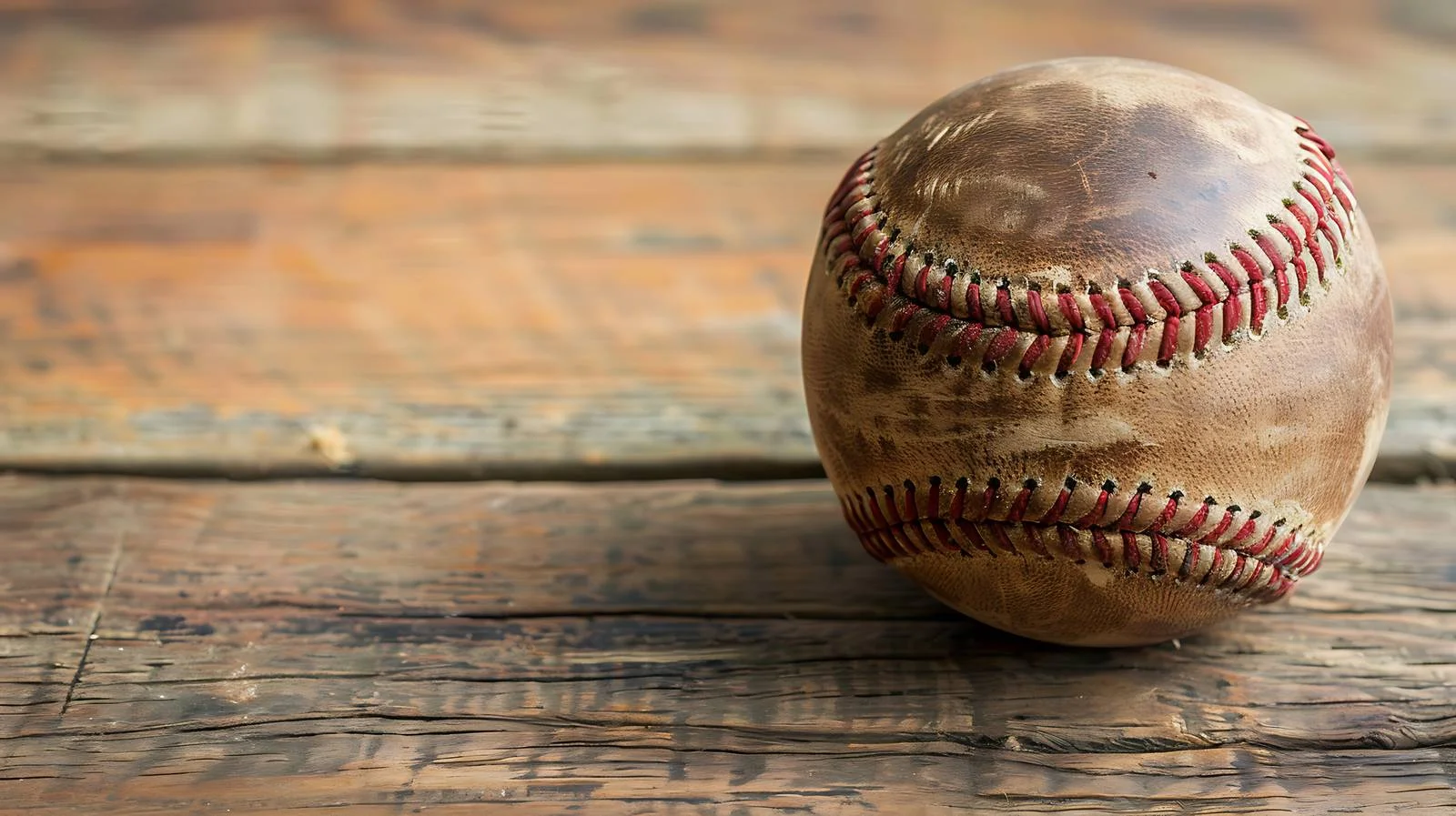 Vintage Baseball on Pine Wood Background — free download from Dotvec