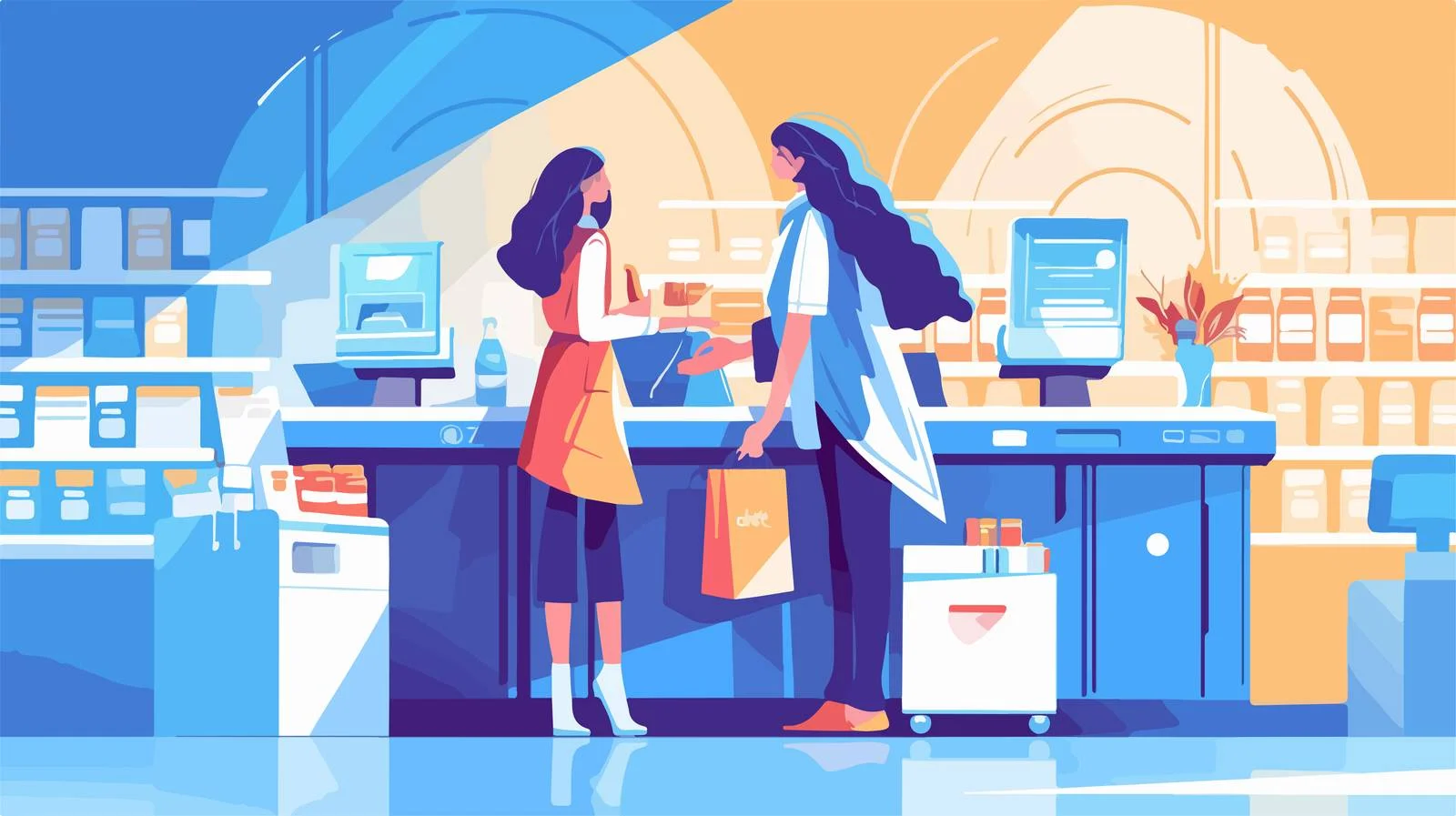 Automated Grocery Checkout Terminal for Customers — free download from Dotvec