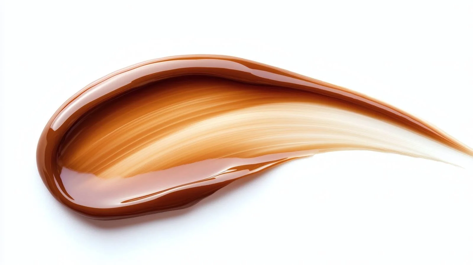 Luxurious self-tanning body lotion swatch on white background — free download from Dotvec