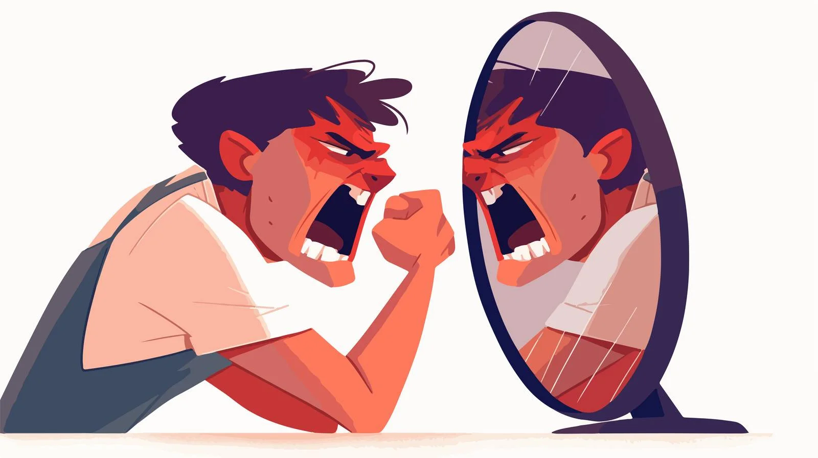 Exploring Narcissism and Self-Harm Psychology – free inner conflict image from Dotvec