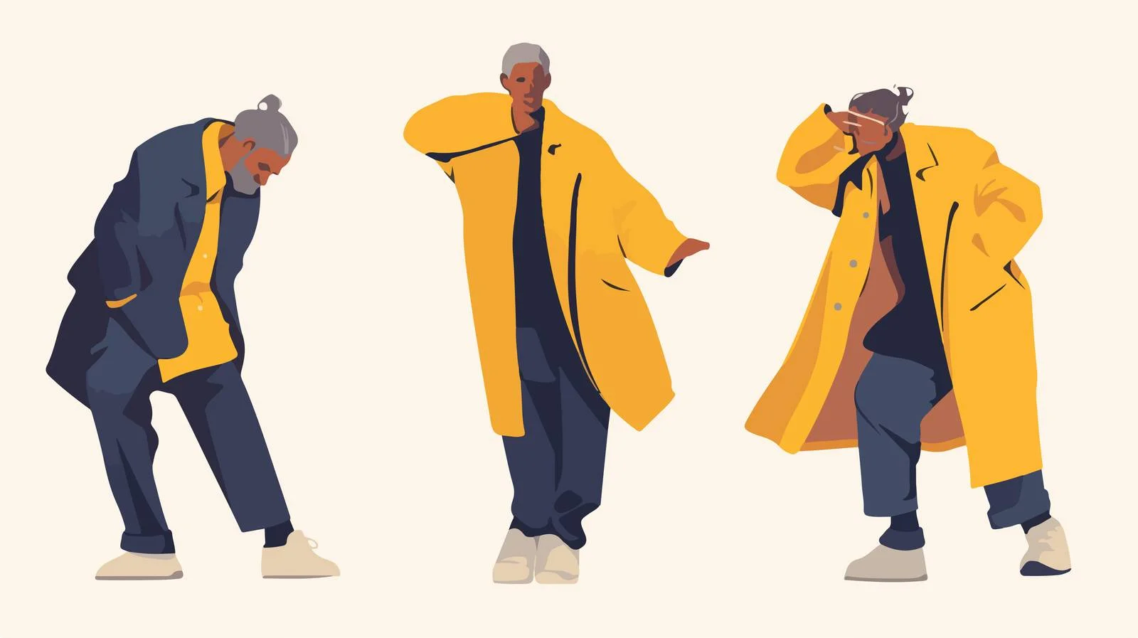 Energetic Elderly Man Showcasing Dance Moves — free download from Dotvec
