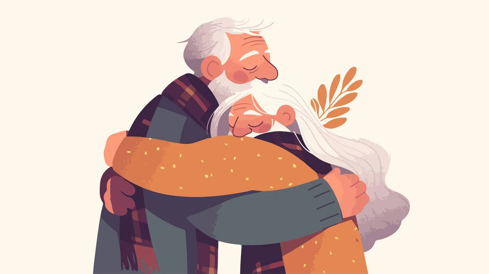 Elderly couple embracing warmly together — free download from Dotvec