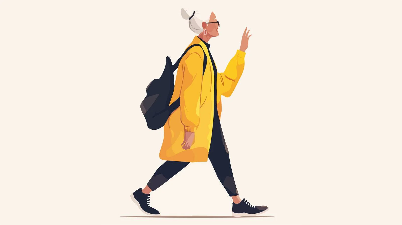 Elegant Gray-Haired Lady Strolling Outdoors — free download from Dotvec