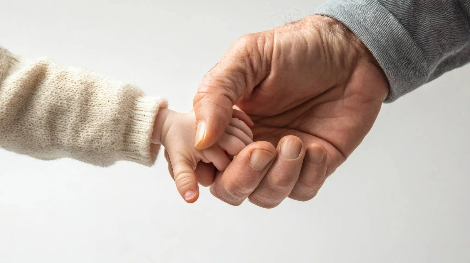 Intergenerational Connection: Elderly Man and Baby — free download from Dotvec