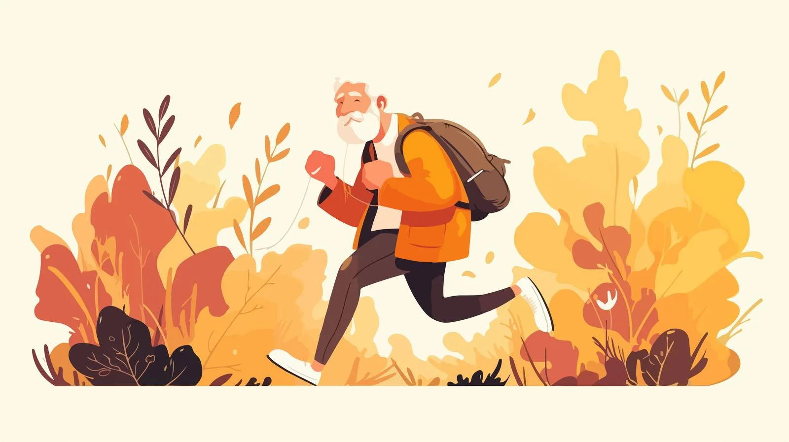 Active Senior Man Jogging Outdoors — free download from Dotvec