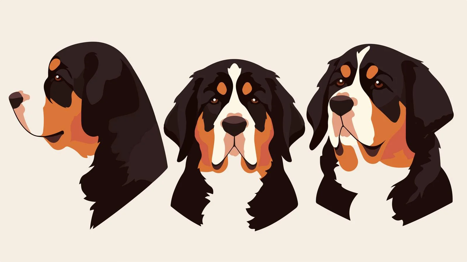 Swiss Mountain Dog Avatar Portrait — free download from Dotvec