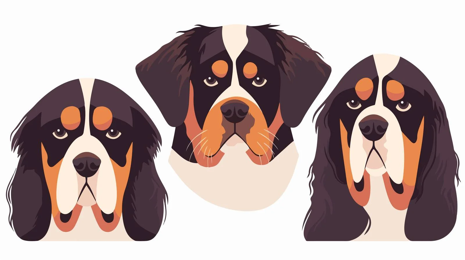 Swiss Mountain Dog Avatar: Cute Profile — free download from Dotvec