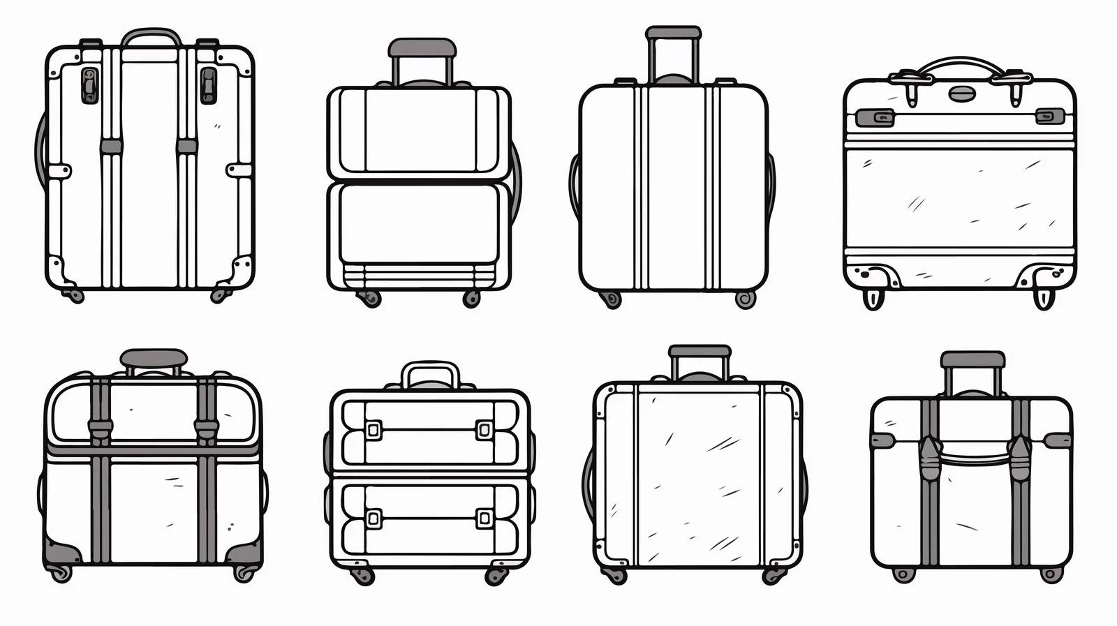 Hand-drawn Suitcases for Design — free download from Dotvec