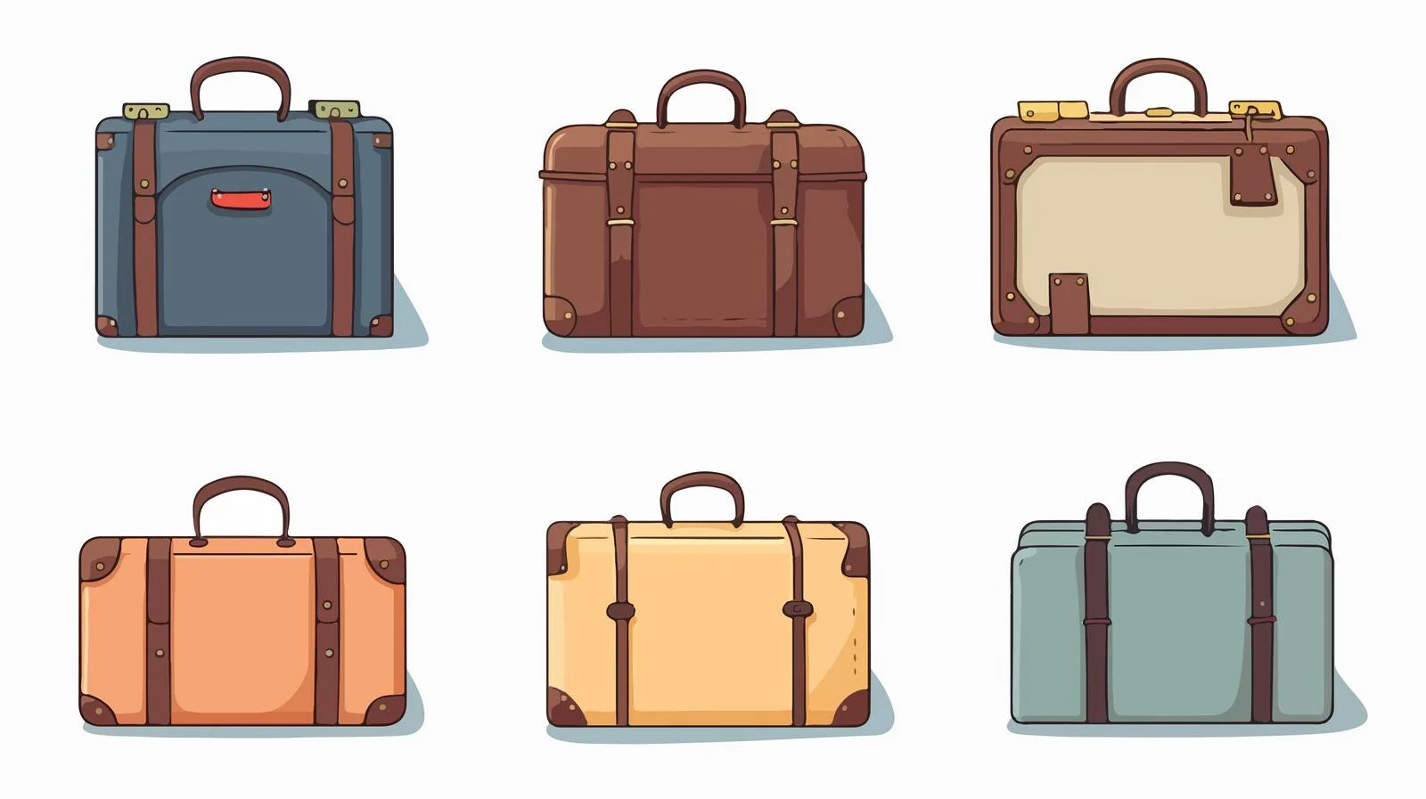 Hand-Drawn Suitcases Design Elements — free download from Dotvec