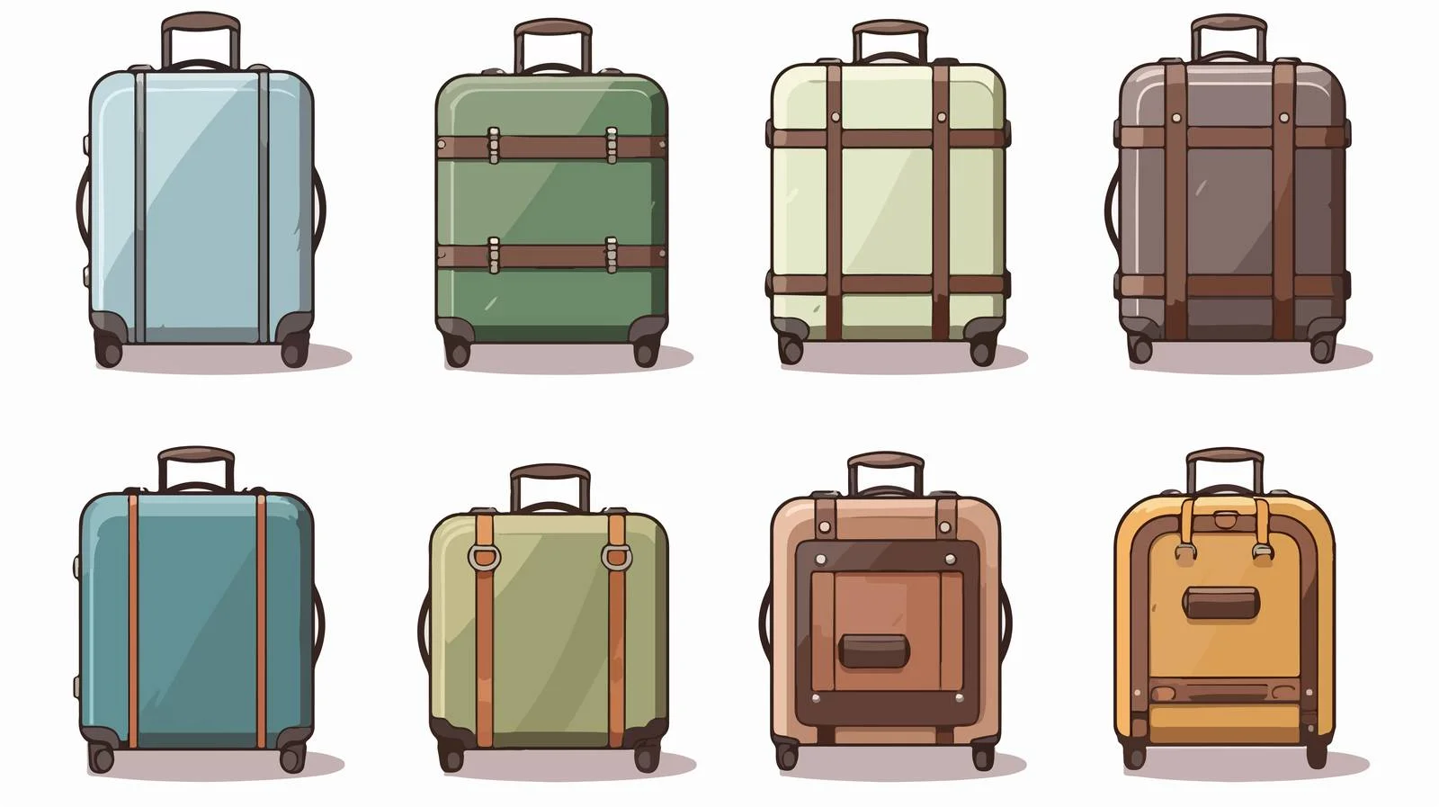 Hand-Drawn Suitcases for Design — free download from Dotvec