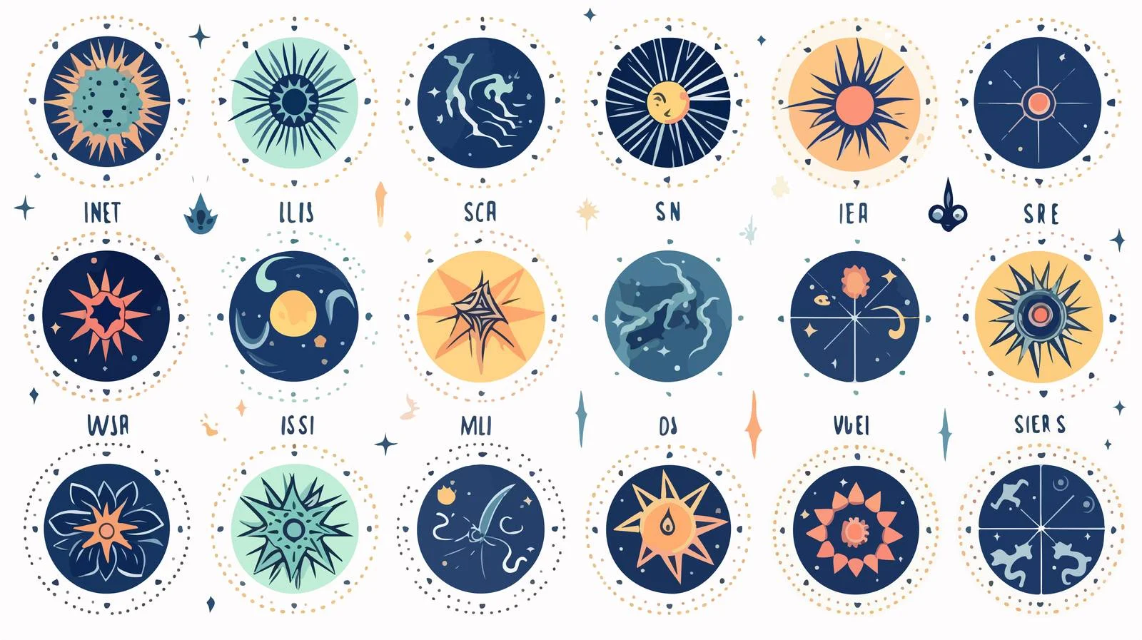 Zodiac Constellations Set Image — free download from Dotvec