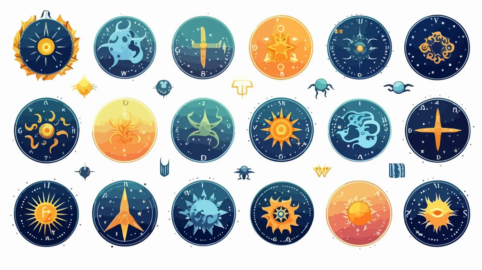 Zodiac Constellations Set — free download from Dotvec