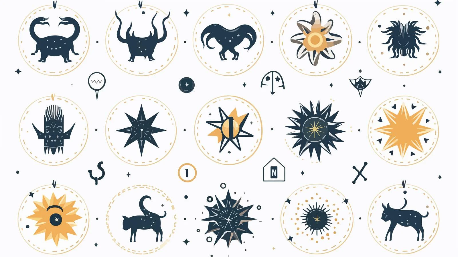 Zodiac Constellations Illustration — free download from Dotvec