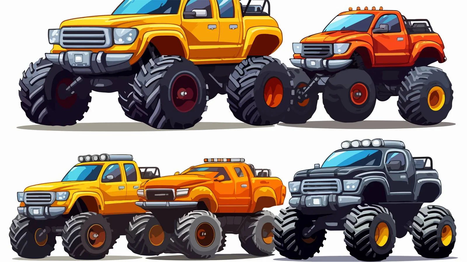 Monster Truck Vector Set — free download from Dotvec