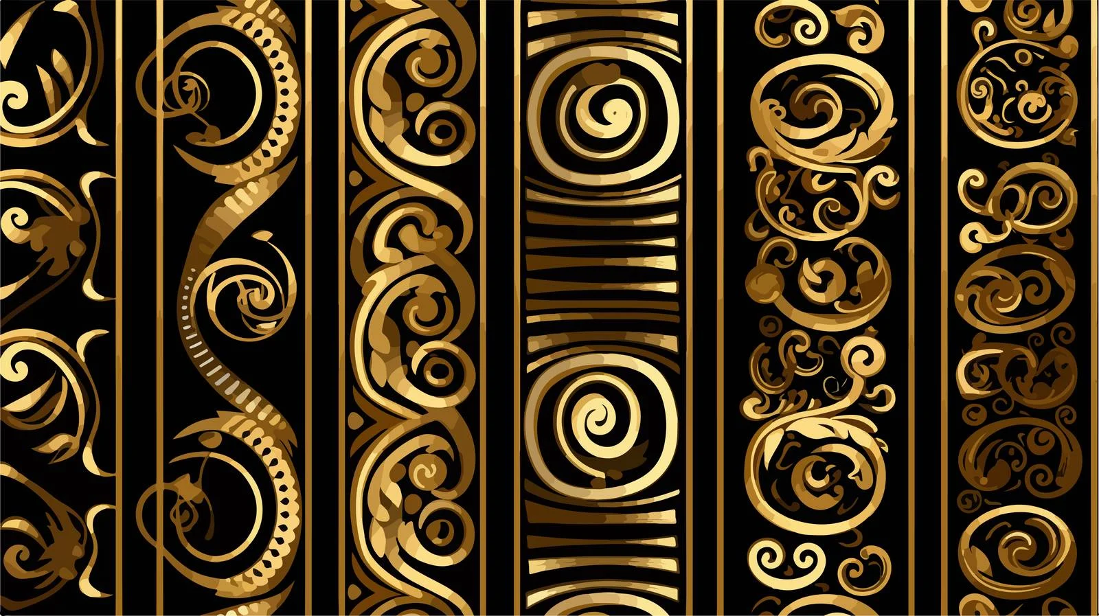 Vintage Golden Greek Seamless Ornament Pattern — free download from Dotvec