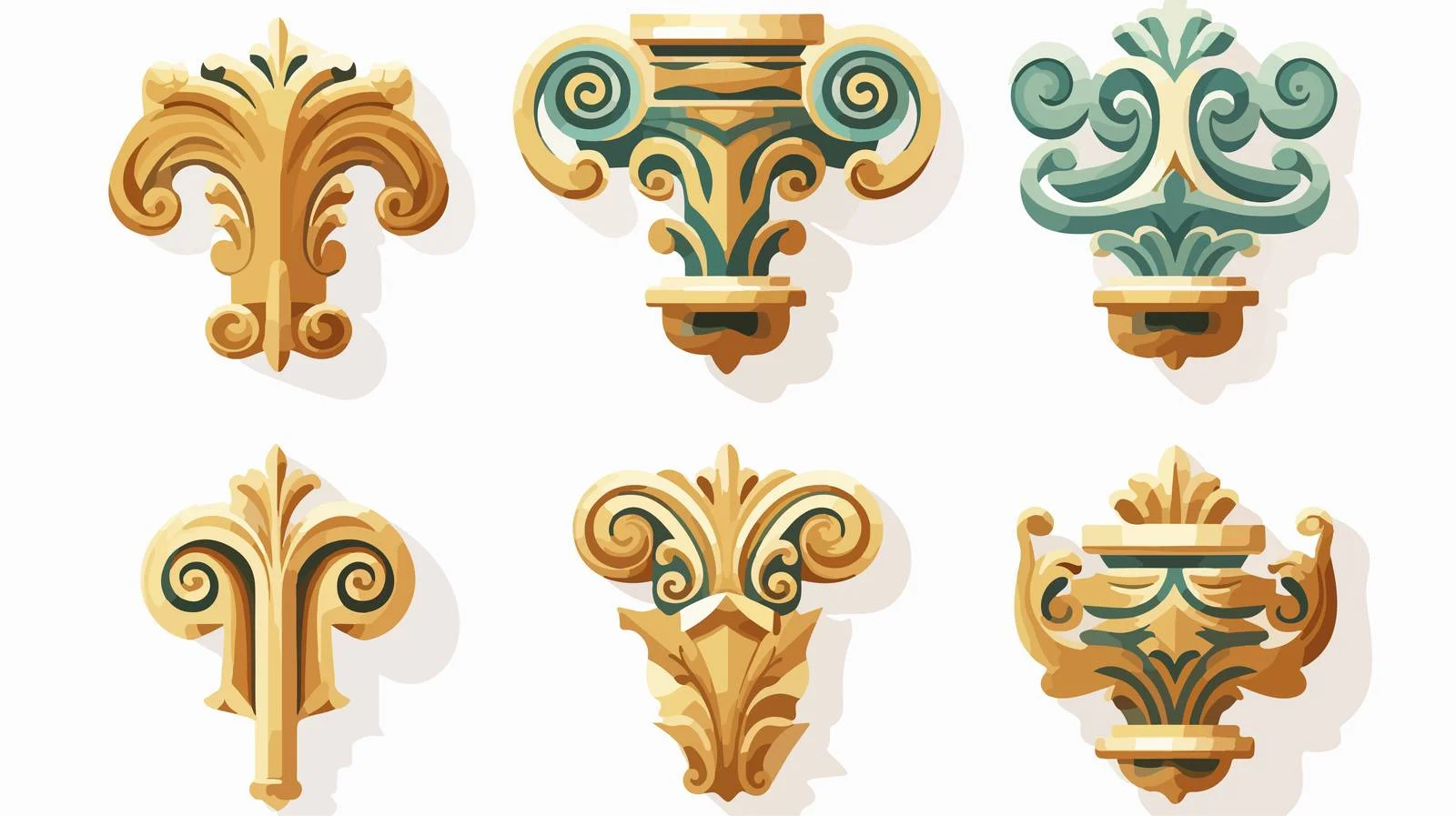 3D Greek Ornament Vector Set — free download from Dotvec