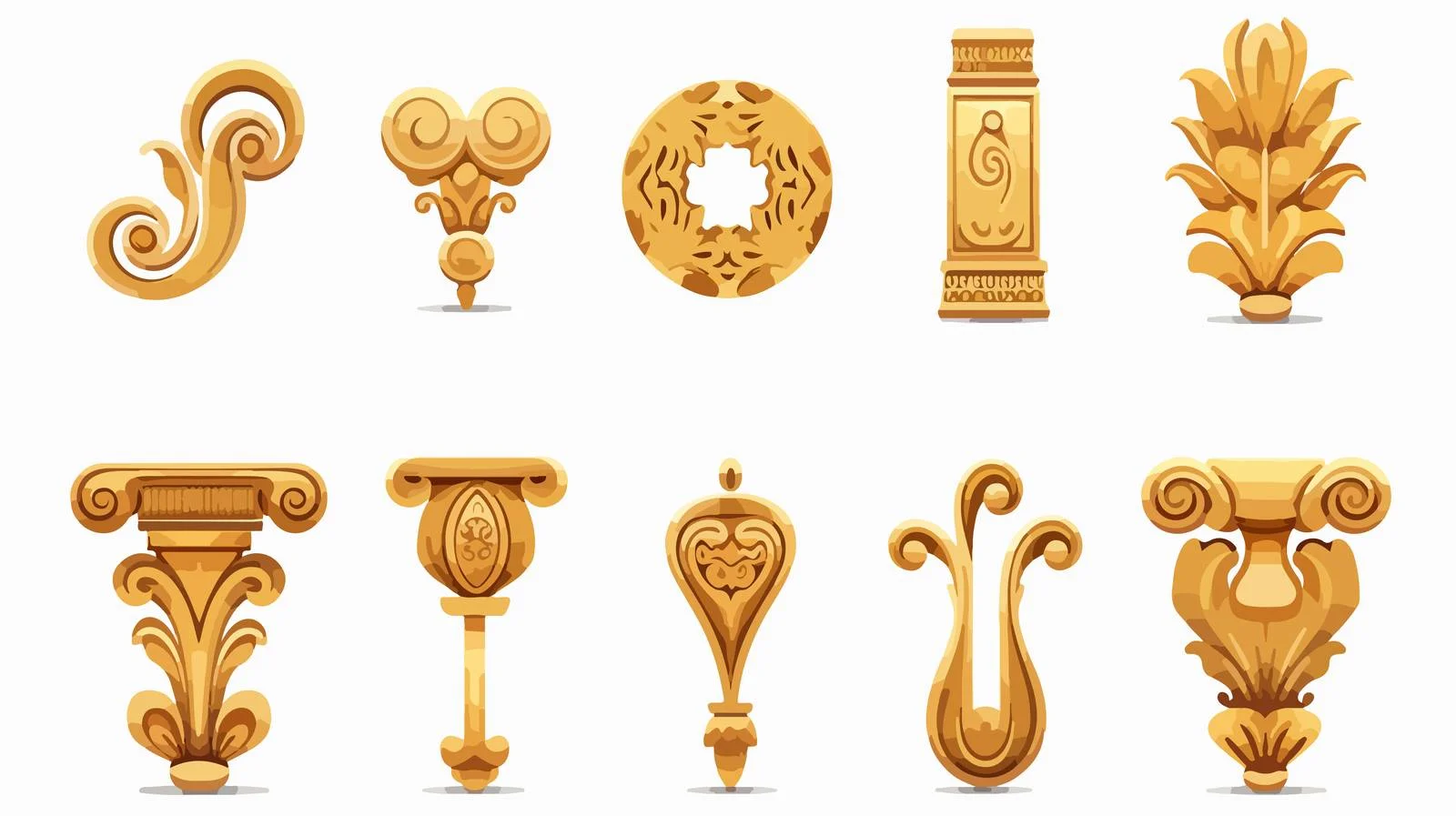 3D Greek Ornament Set — free download from Dotvec