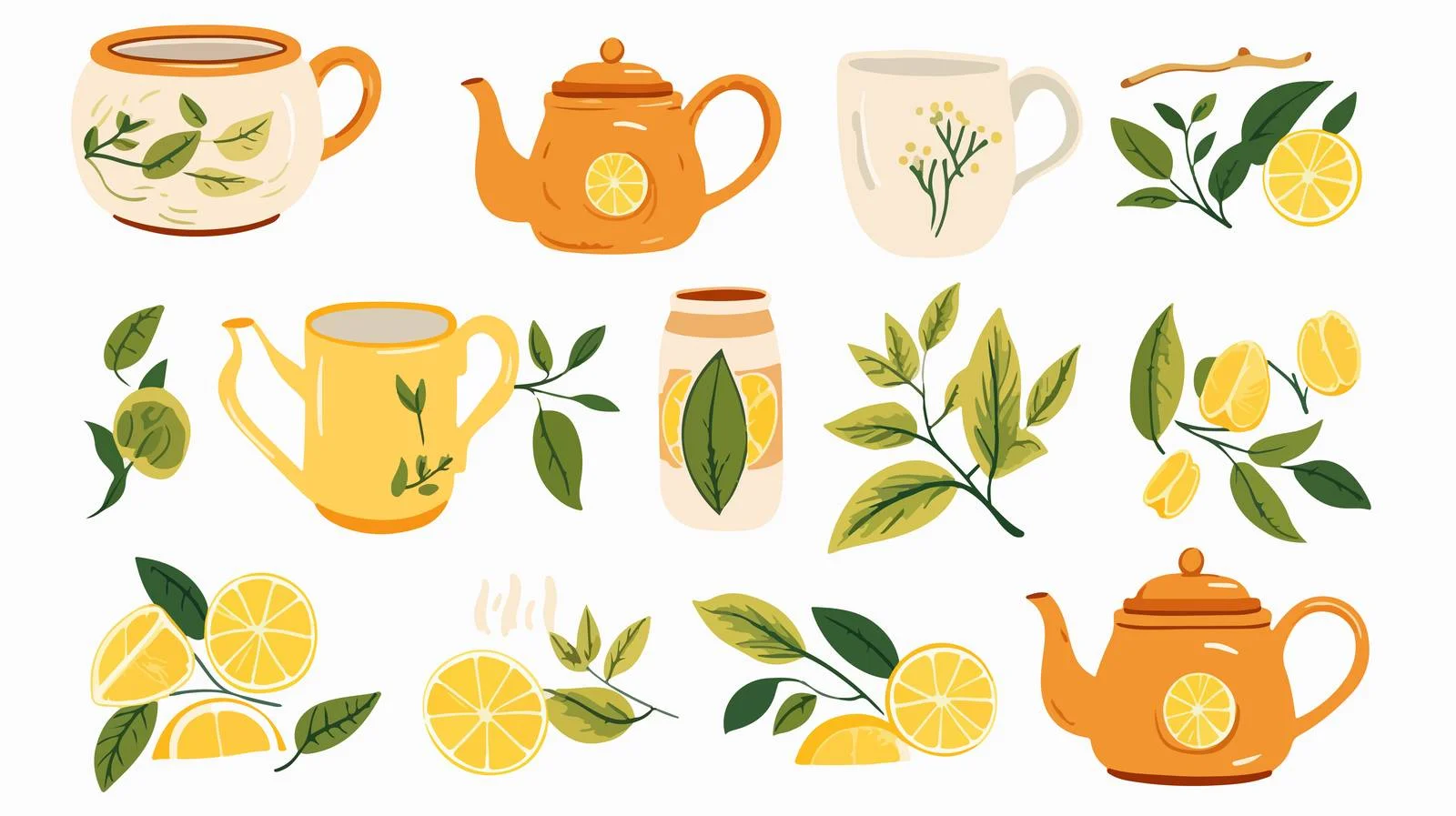 Elegant Tea Party Collection: Hand-Drawn Kettle — free download from Dotvec