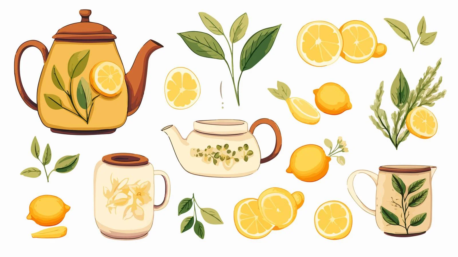 Exquisite Tea Party Collection with Hand-Drawn Ket — free download from Dotvec