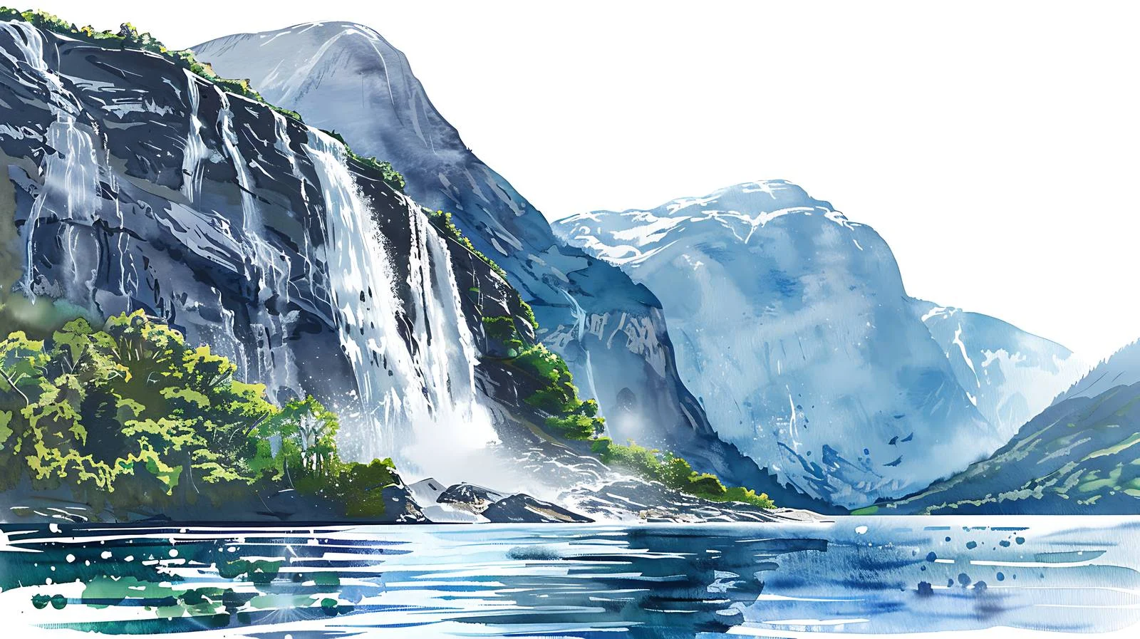 Majestic Seven Sisters Waterfall in Norway — free download from Dotvec
