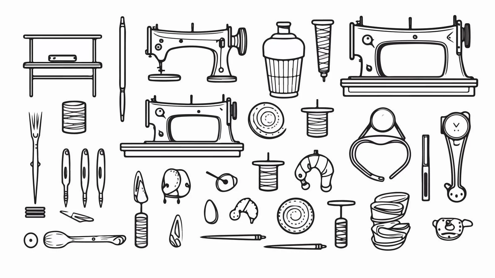 Essential Sewing Tools — free download from Dotvec