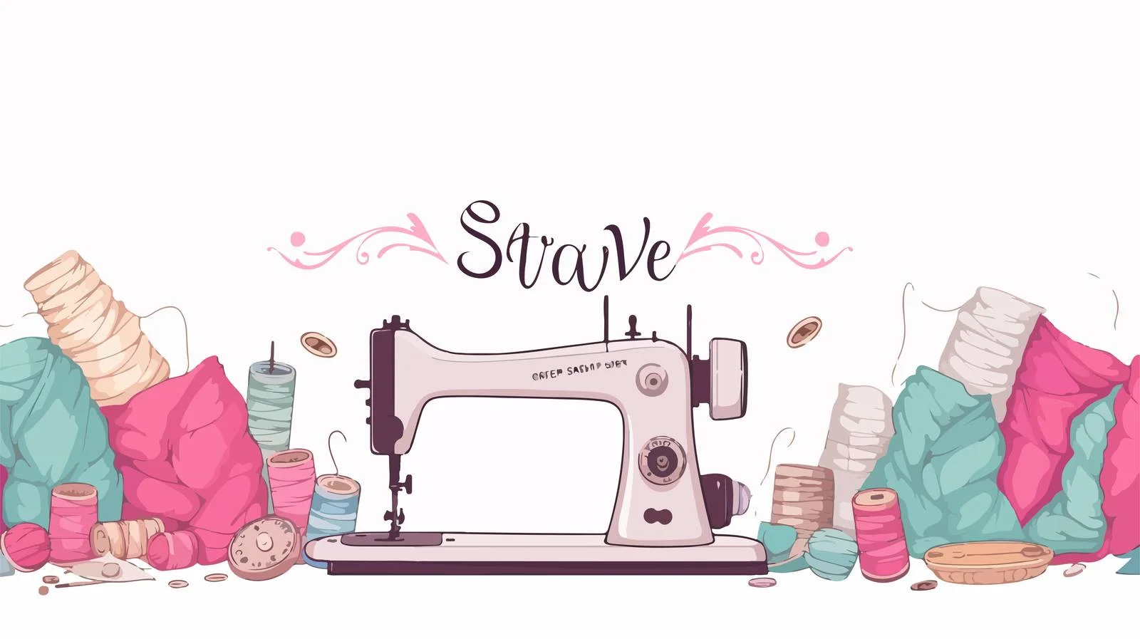 Crafting Love: Vector Sewing Illustration — free download from Dotvec