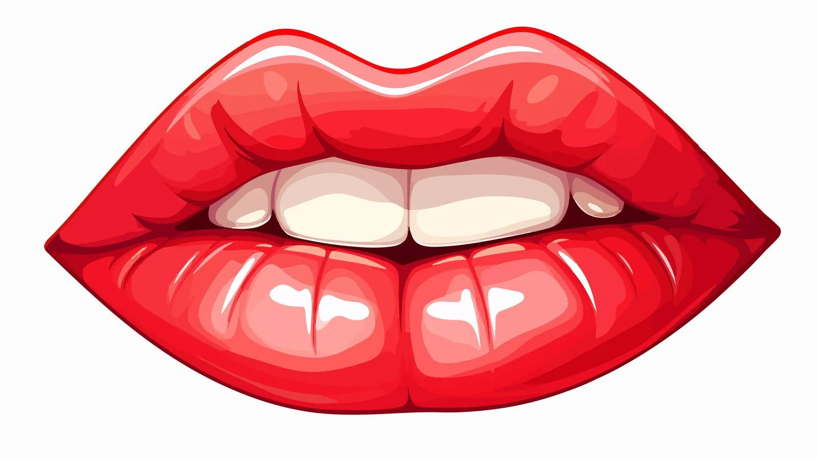 Sultry Red Lips with Glossy Finish — free download from Dotvec