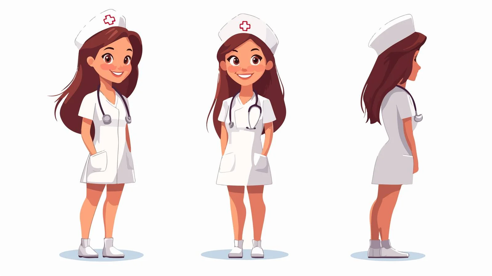 Seductive female nurse at festive event — free download from Dotvec