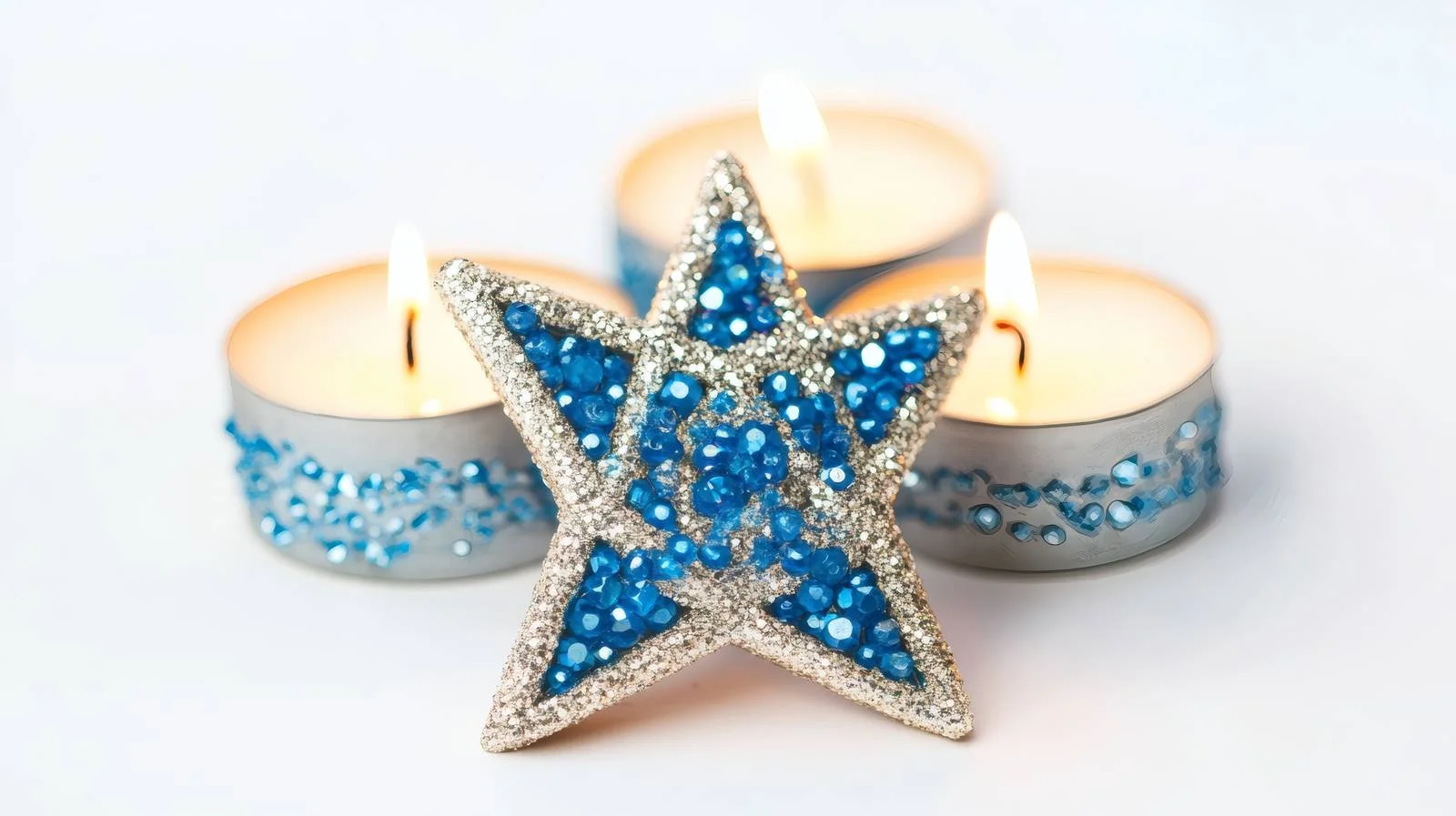 Elegant Shabbat Shalom Symbol and Candles — free download from Dotvec