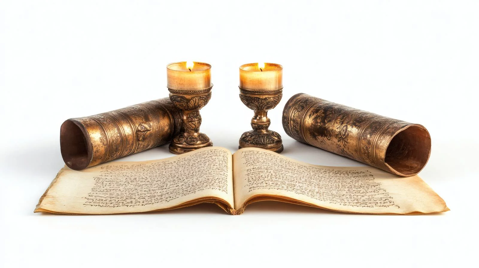 Jewish Sabbath Blessing: Torah and Candles — free download from Dotvec