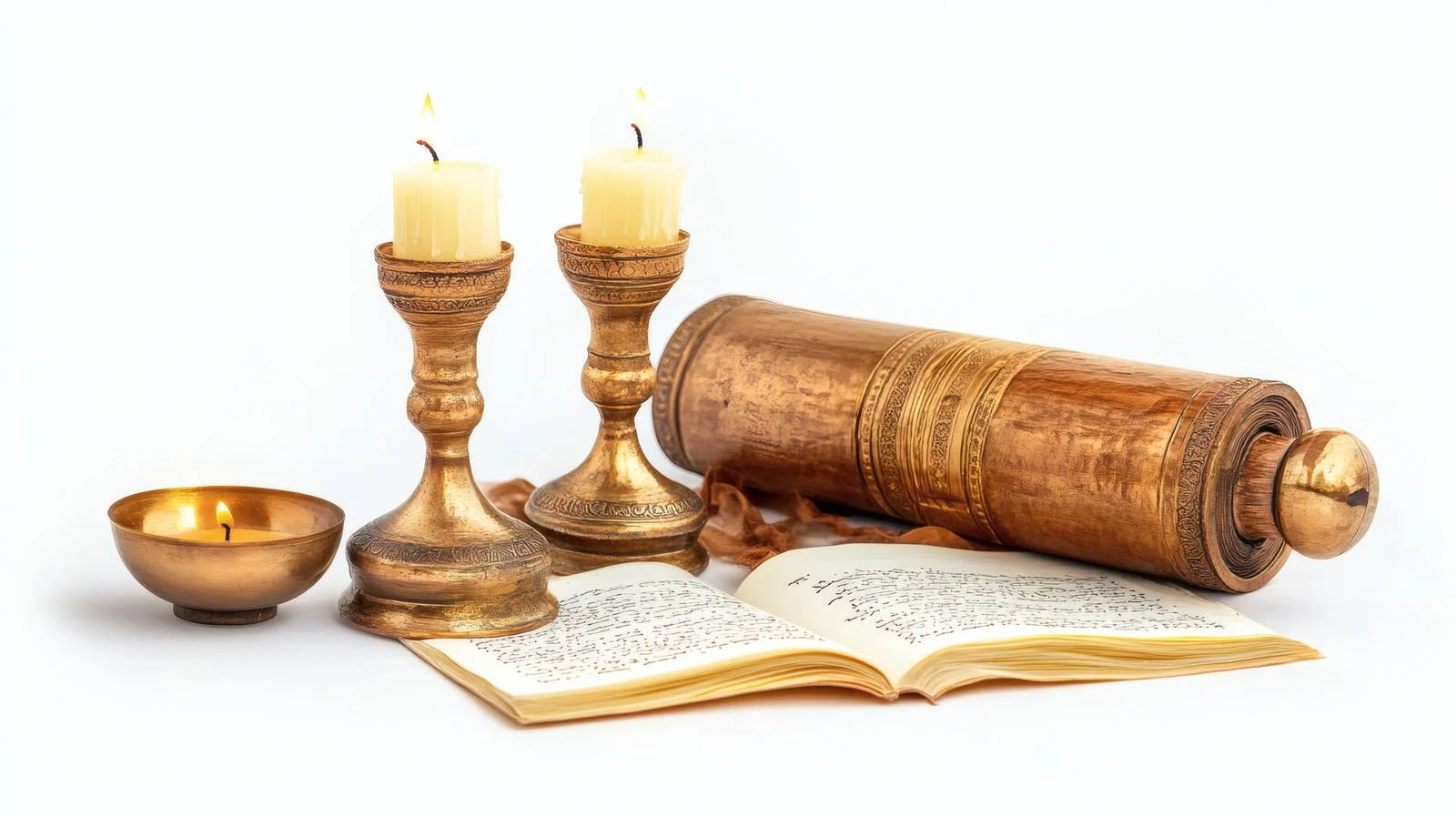 Traditional Shabbat Shalom Setting on White Background — free download from Dotvec