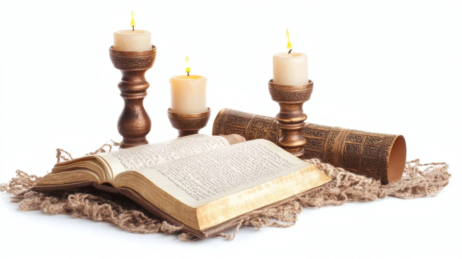Shabbat Blessings: Torah and Candlelight Serenity – free torah image from Dotvec