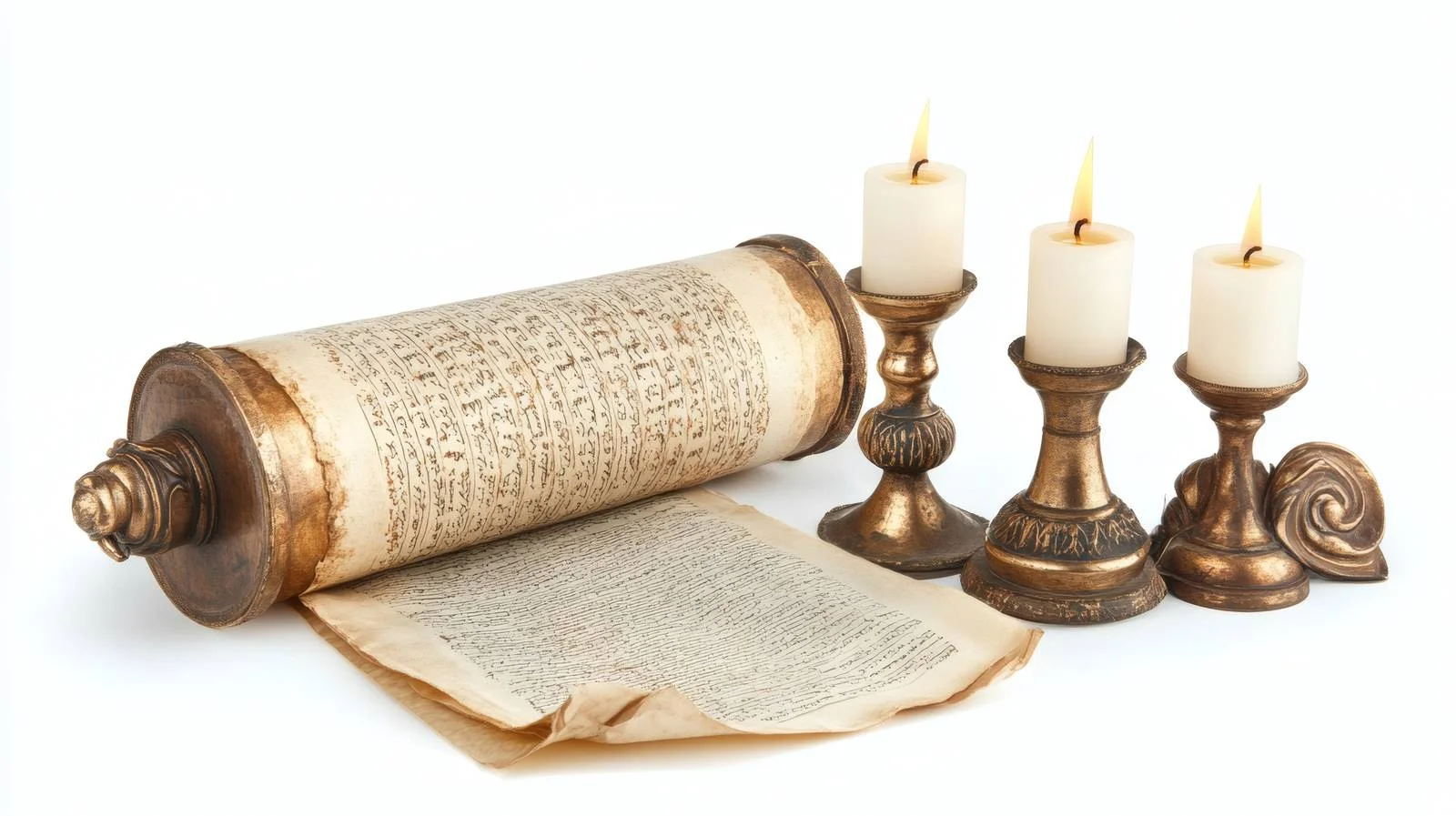 Elegant Shabbat Ritual: Torah and Candles — free download from Dotvec