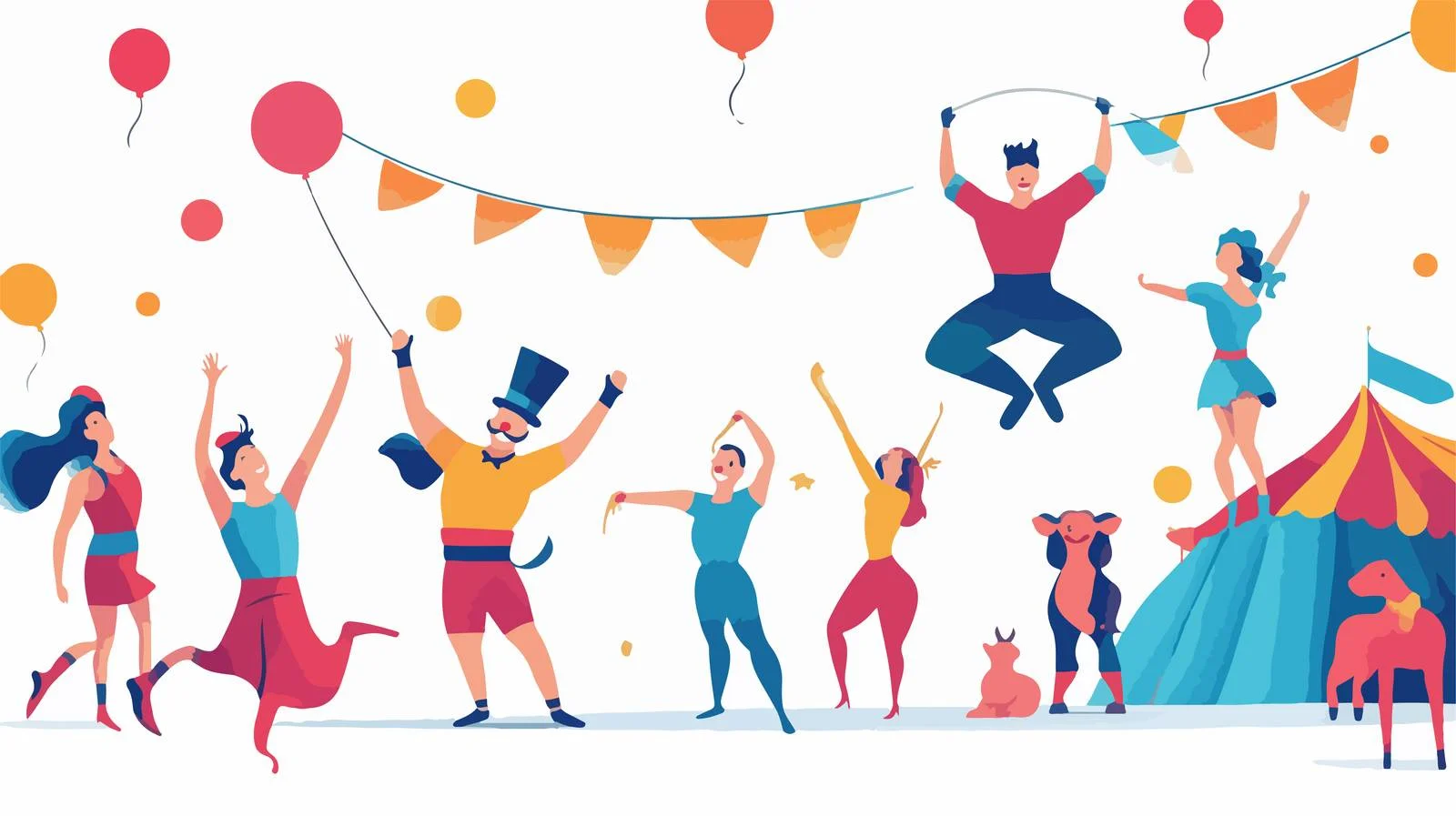 Colorful Circus Show Poster Artistic Design — free download from Dotvec