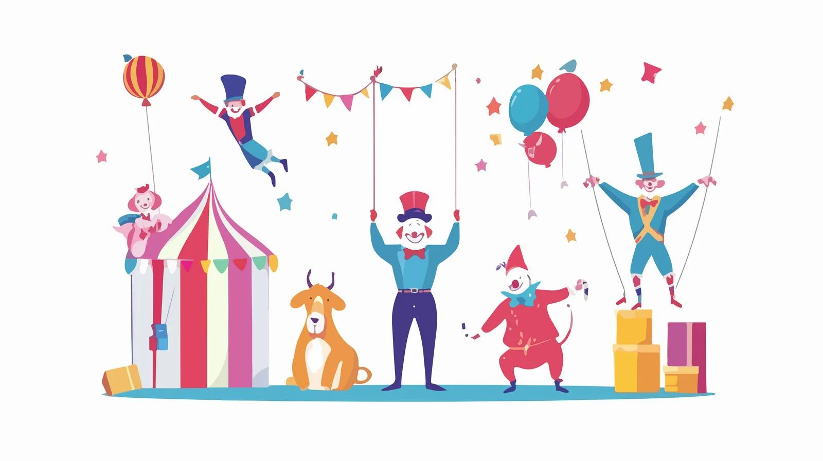 Colorful Circus Show Promo Vector Poster — free download from Dotvec