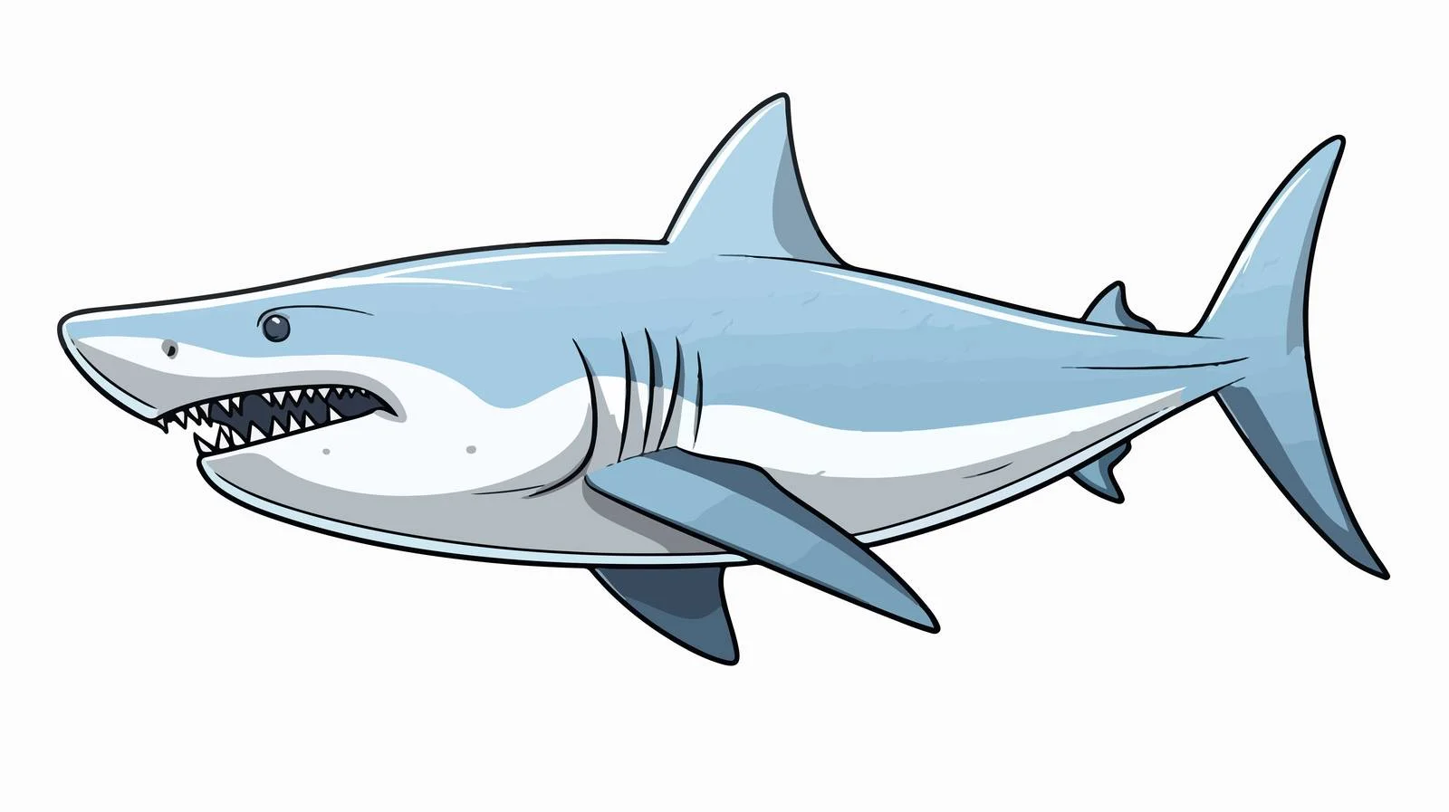 Shark Doodle Sketch Side View — free download from Dotvec