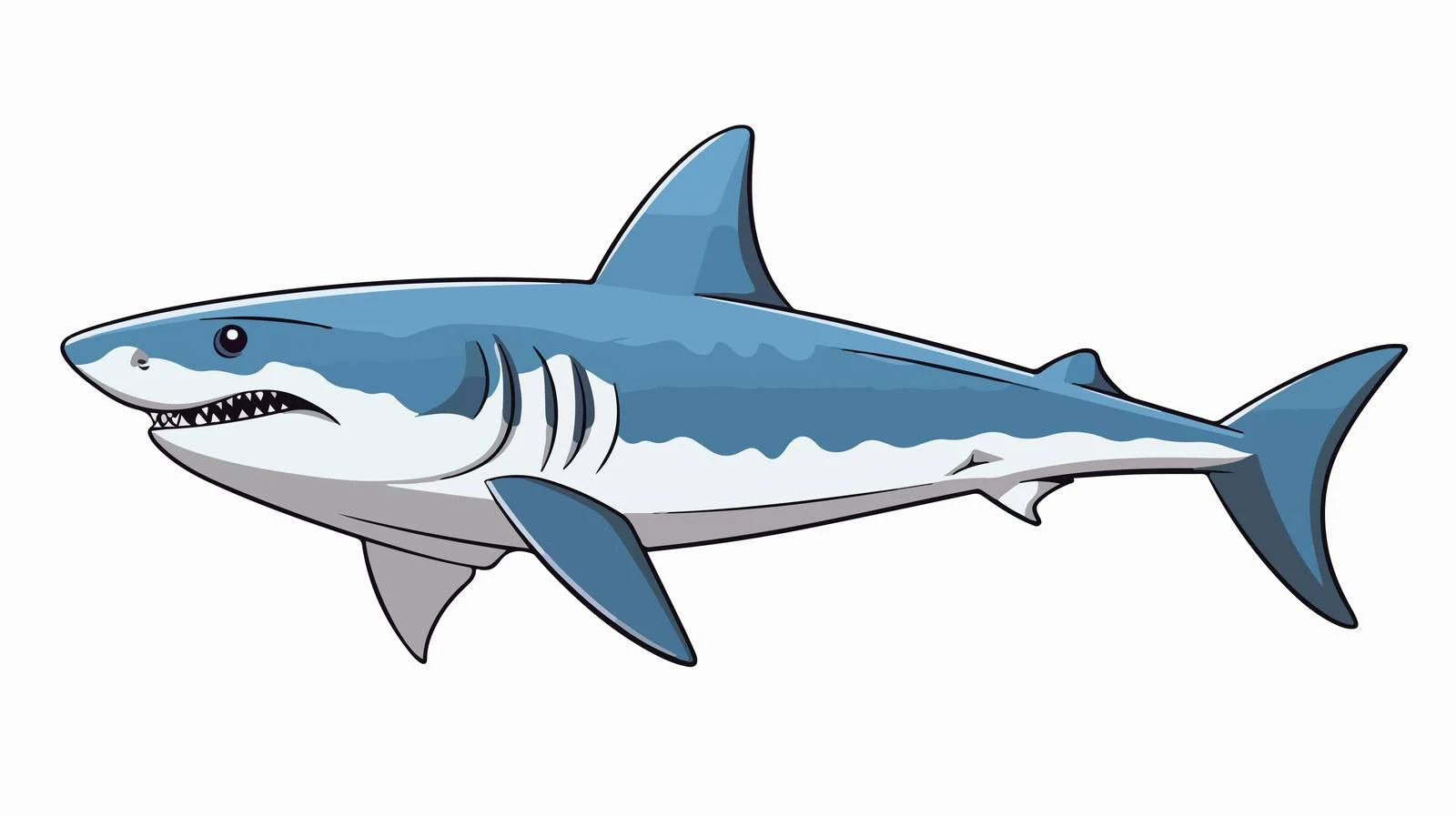 Shark Doodle Sketch Side View — free download from Dotvec
