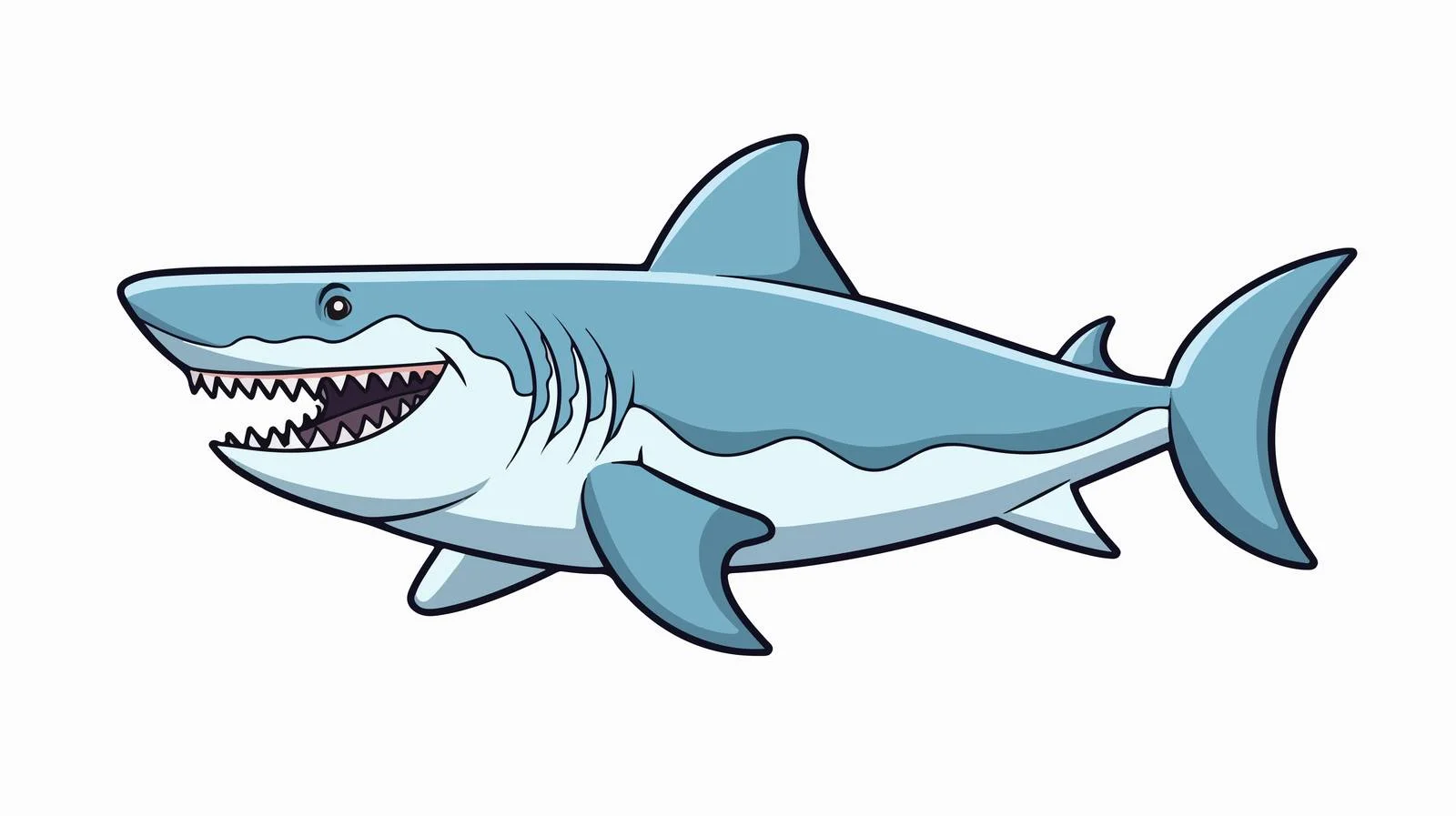 Shark Sketch Doodle Side View — free download from Dotvec