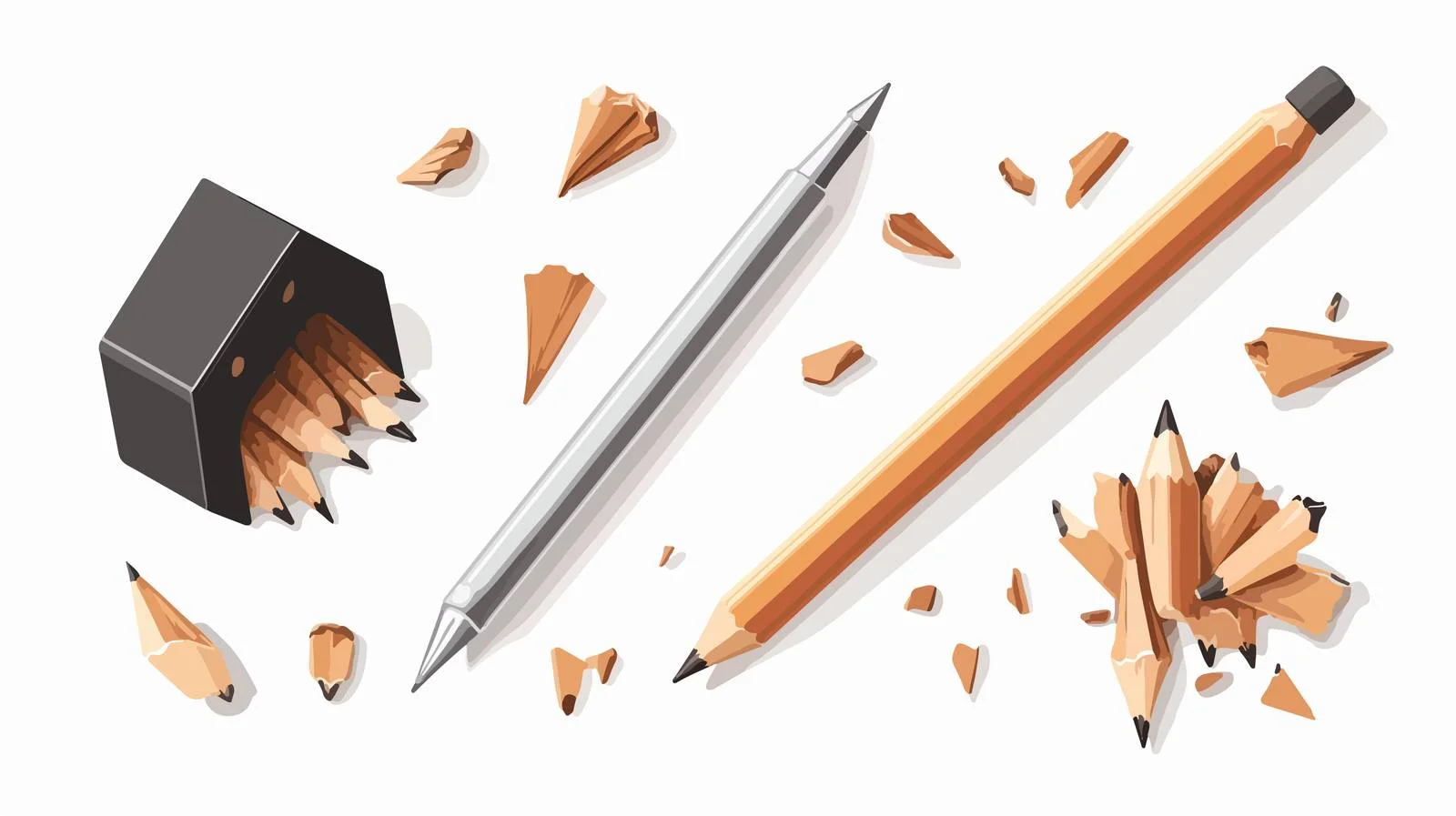 Precision pencil sharpener with metal pointer — free download from Dotvec