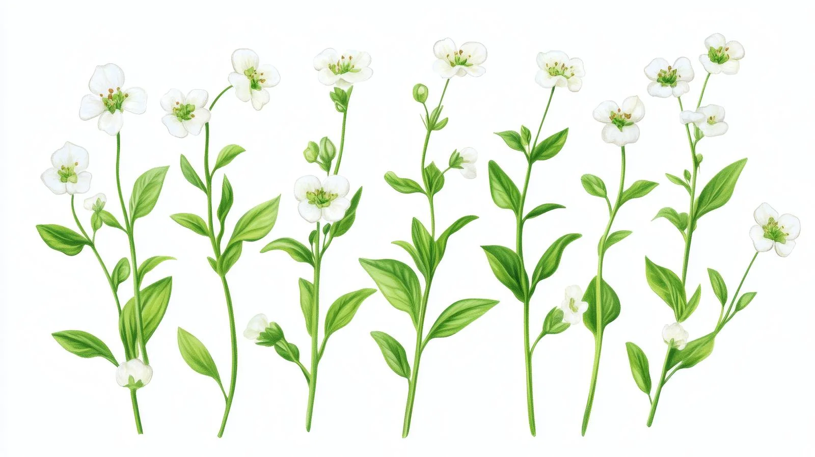 Isolated Shepherds Purse Blossoms — free download from Dotvec