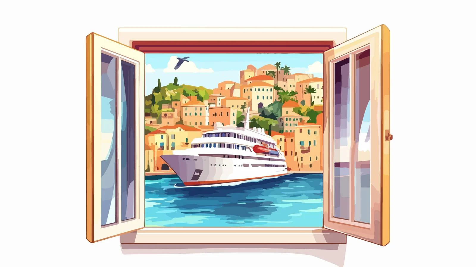 Luxury Yacht with Scenic Ocean View