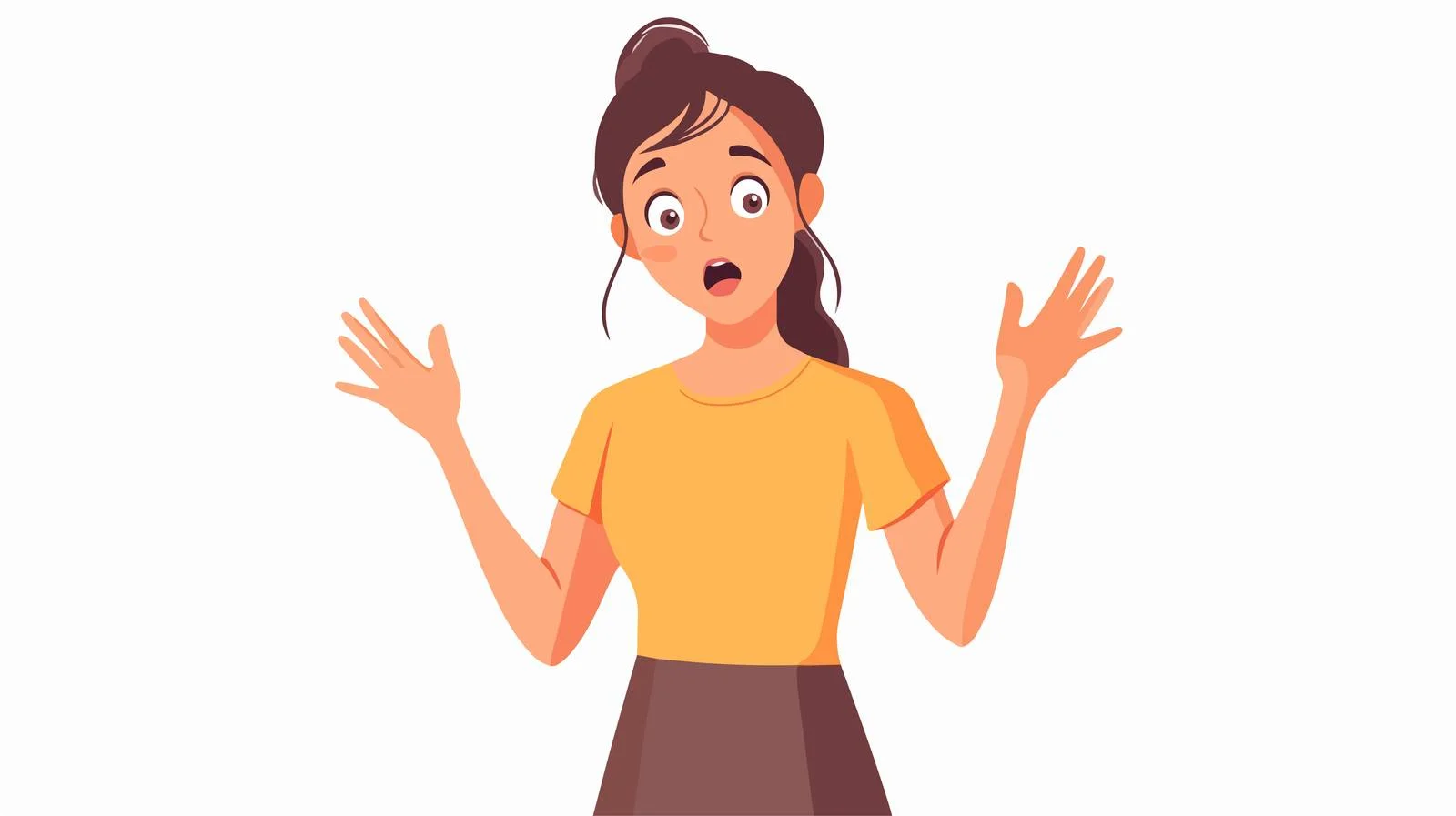 Amazed woman staring at someone shockingly — free download from Dotvec