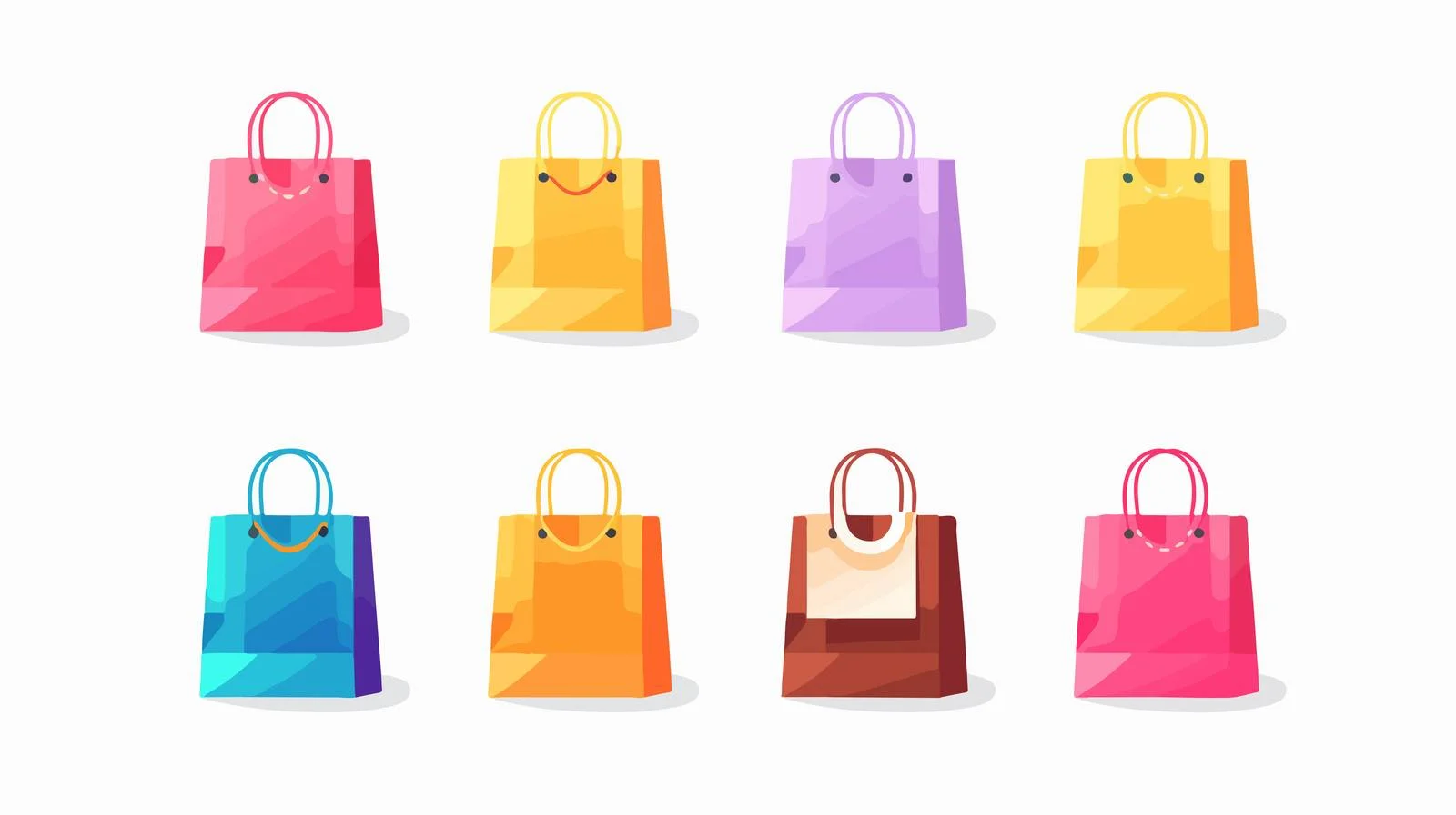 Colorful Shopping Bags for Shopping Mall — free download from Dotvec