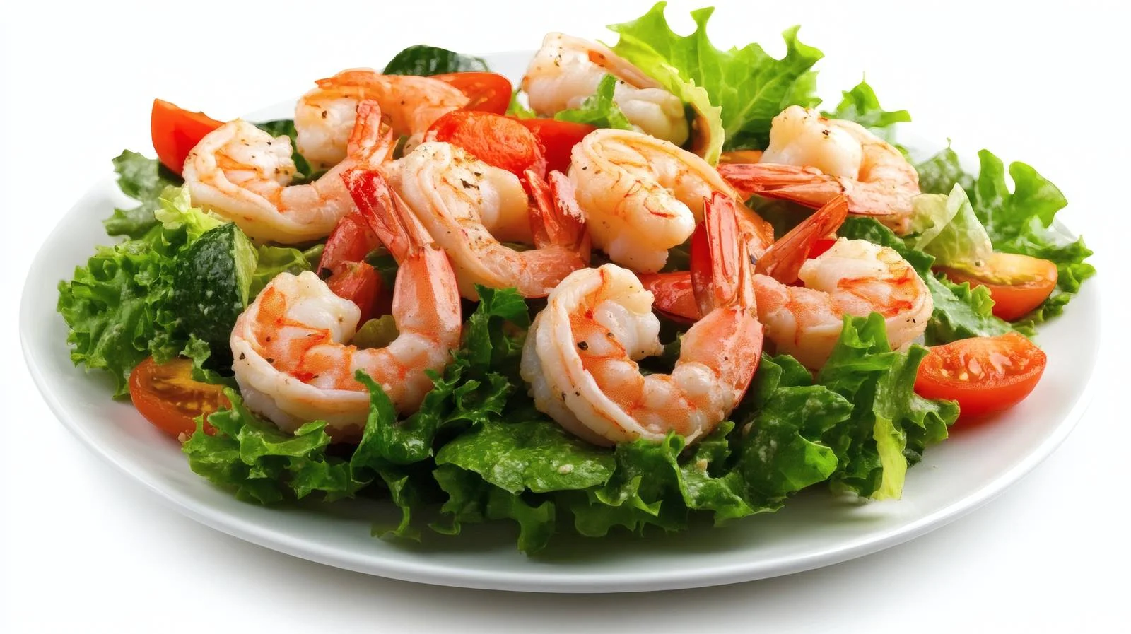 Fresh Shrimp Salad on White Background — free download from Dotvec