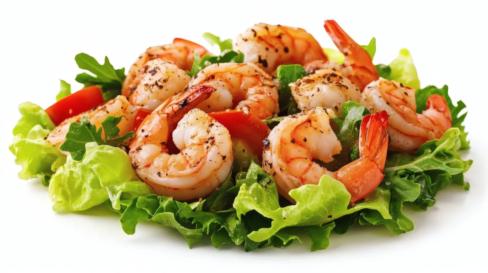 Delicious Shrimp Salad on White Background — free download from Dotvec
