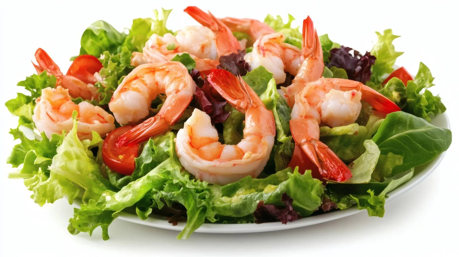 Exquisite Shrimp Salad on White Background — free download from Dotvec