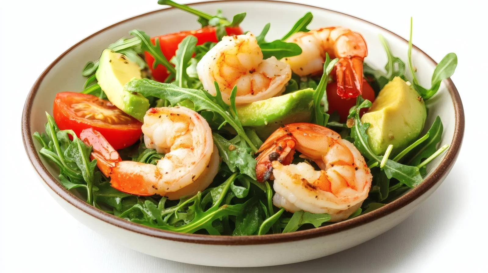 Delicious Shrimp Avocado Arugula Salad Highlights — free download from Dotvec