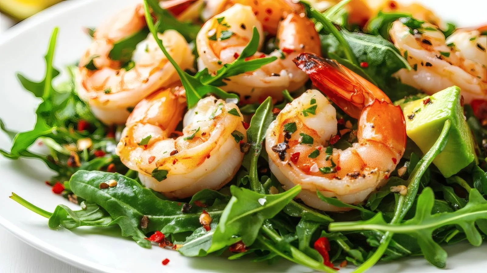 Fresh Shrimp Avocado Arugula Salad — free download from Dotvec